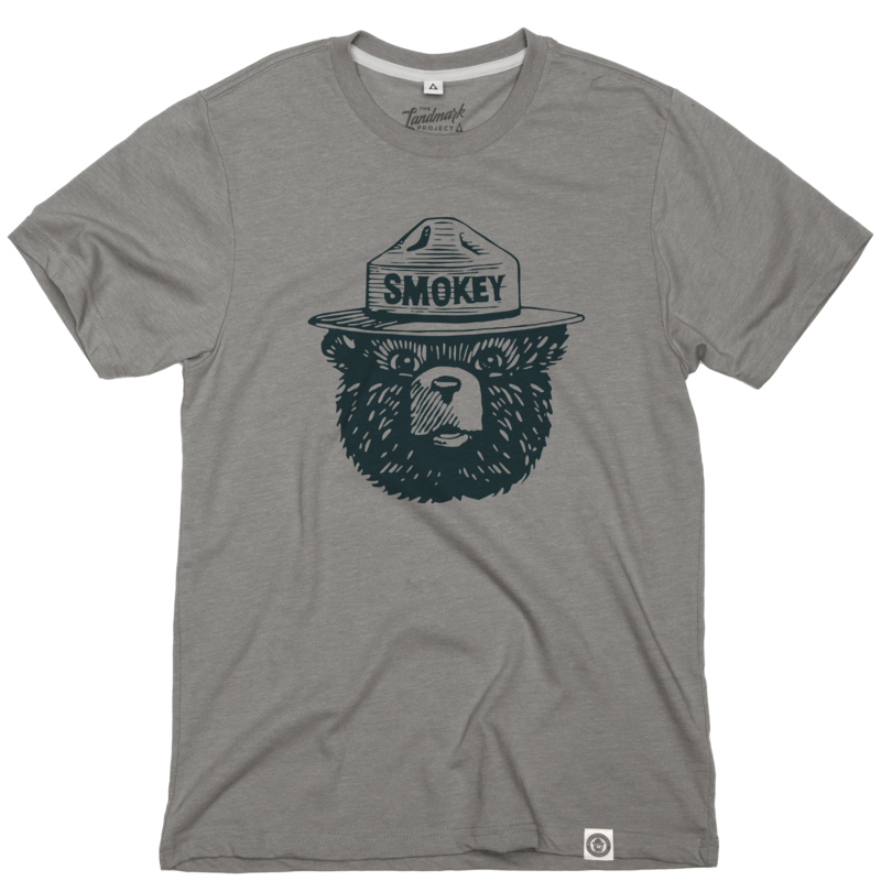Smokey Bear Logo Tee Short Sleeve Smoke Grey XS