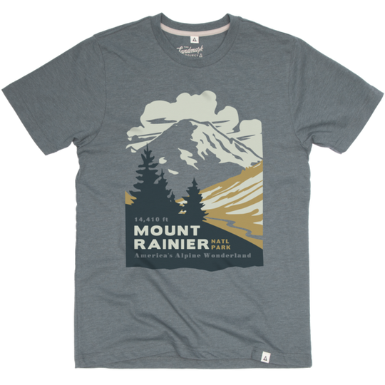 Mount Rainier National Park Tee Short Sleeve Manatee XS