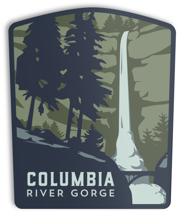 Columbia River Gorge Sticker Sticker  