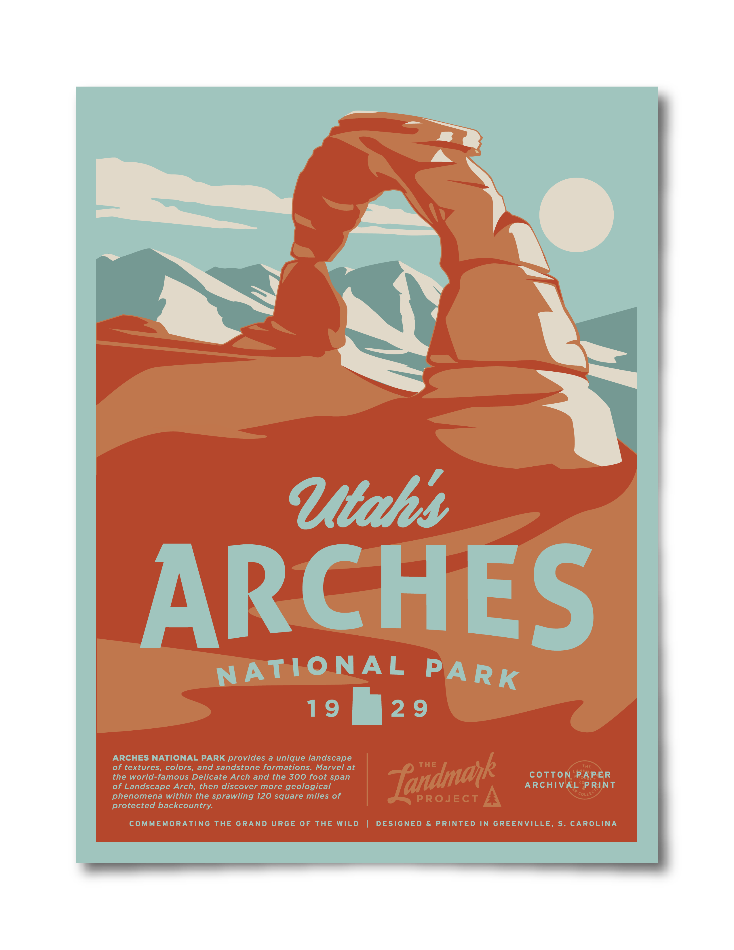 Arches National Park Poster The Landmark Project