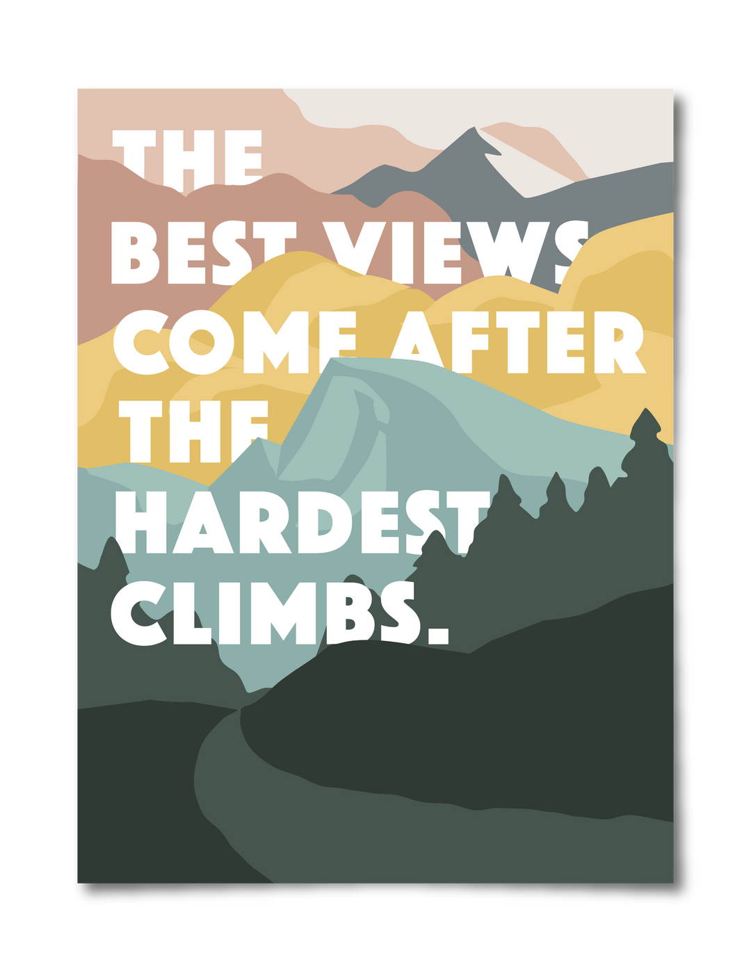 Hardest Climb Poster Poster 12x16 