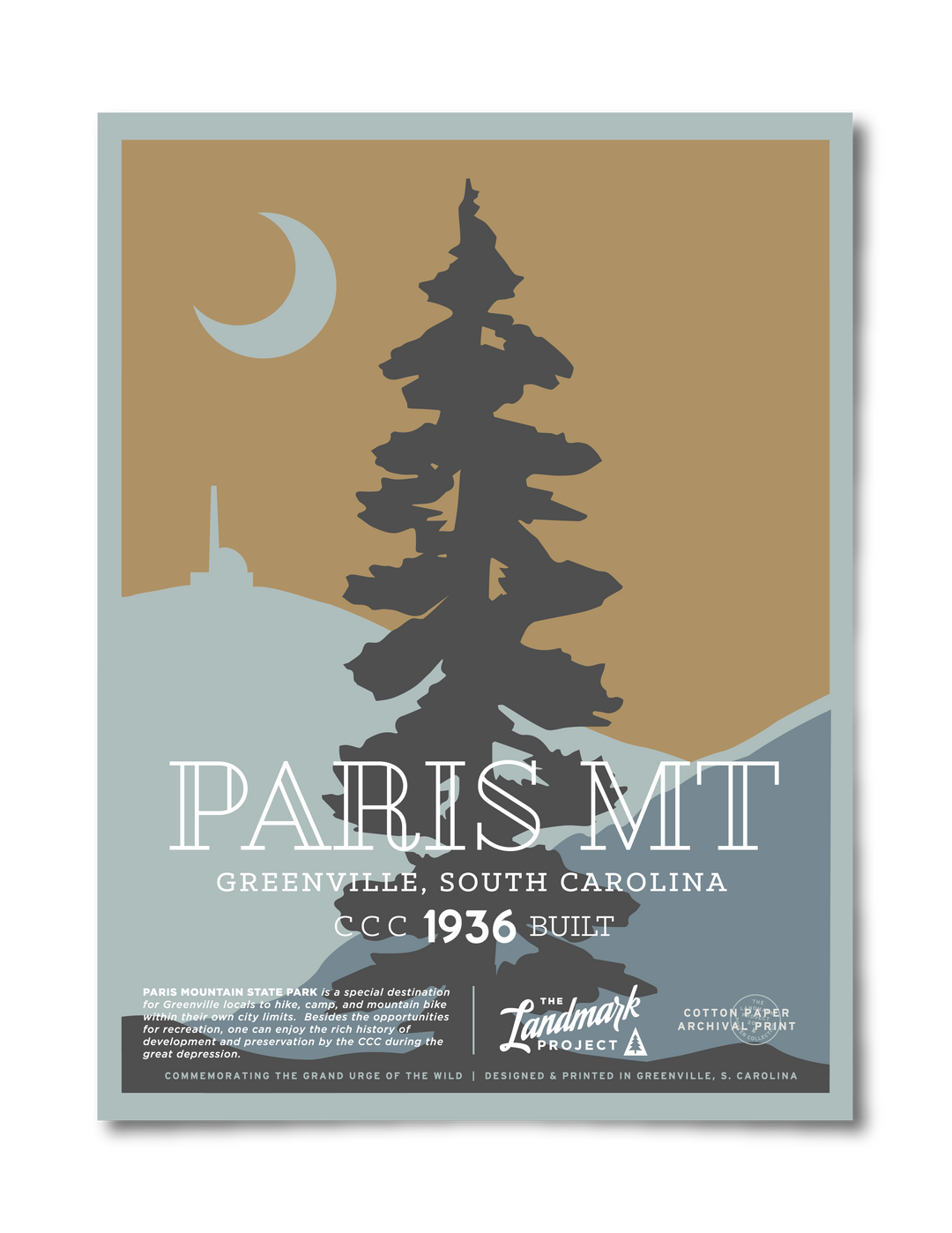 Paris Mountain State Park Poster Poster  