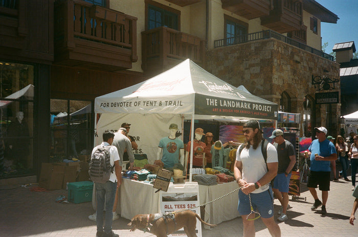 The Landmark Project selling apparel at GoPro Mountain Games in Vail, Colorado.