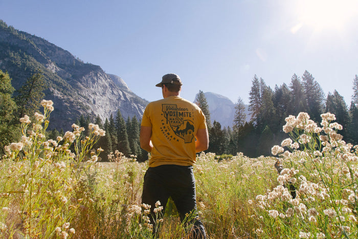 Man volunteering in Yosemite National Park