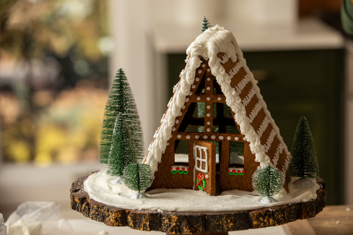Holiday Gingerbread A-Frame Cabin
