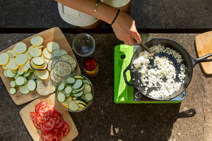 Camp Cook Guide for Skillet Ratatouille by The Landmark Project