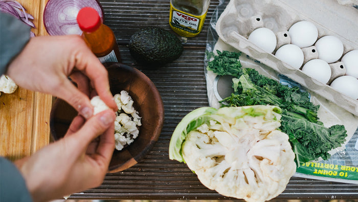 Breakfast burrito ingredients