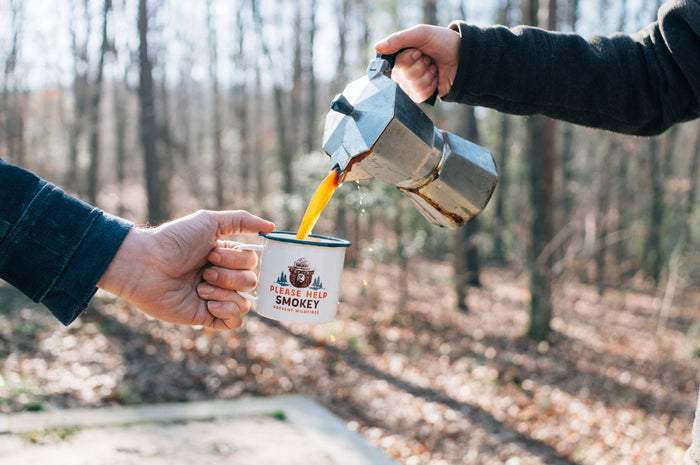 Smokey Bear mug with Coffee