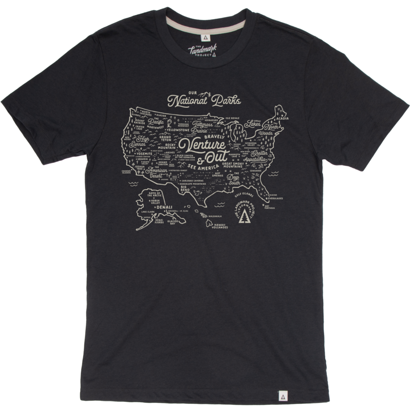 NPS Map Tee Short Sleeve Deep Navy XS