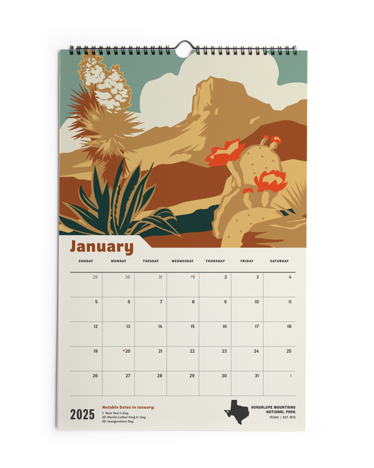 2025 National Parks Calendar Calendar  