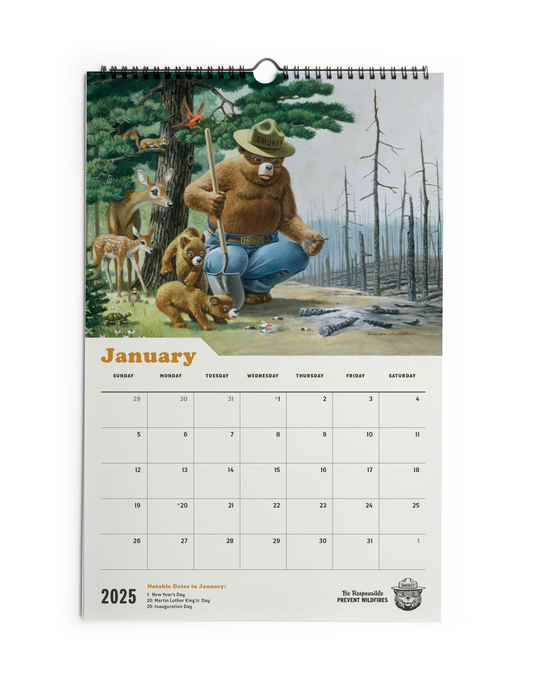 2025 Smokey Bear Calendar Calendar  