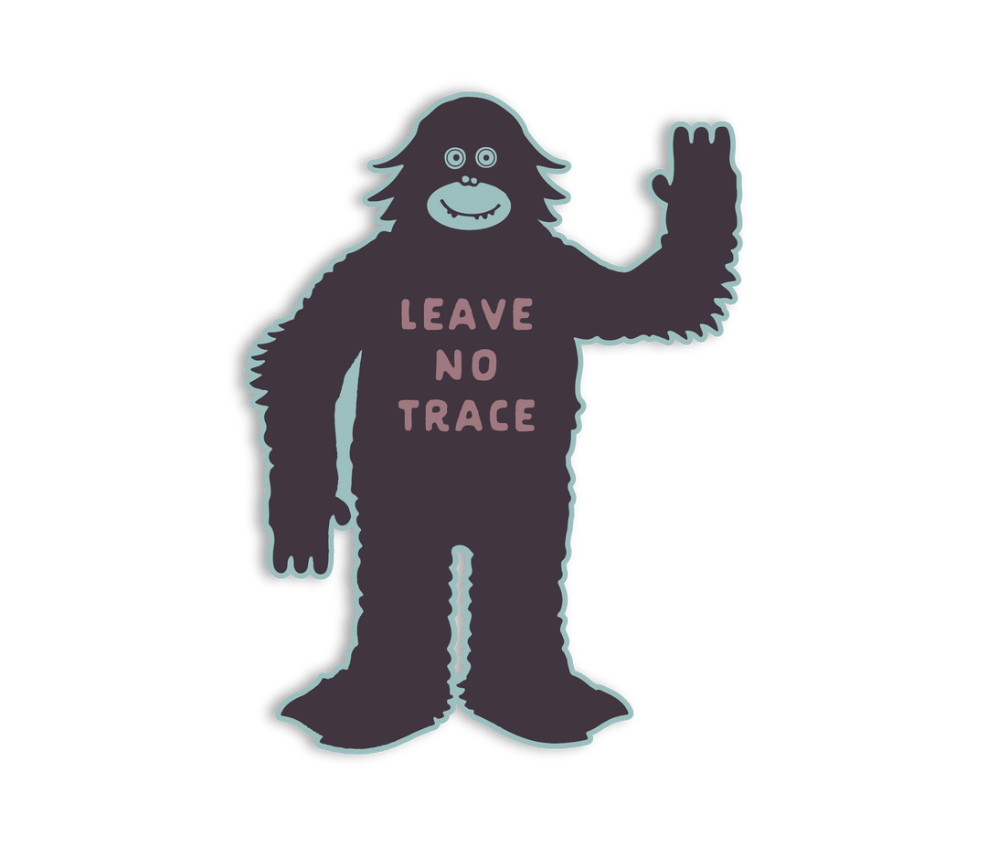 Leave No Trace Sasquatch Sticker Sticker