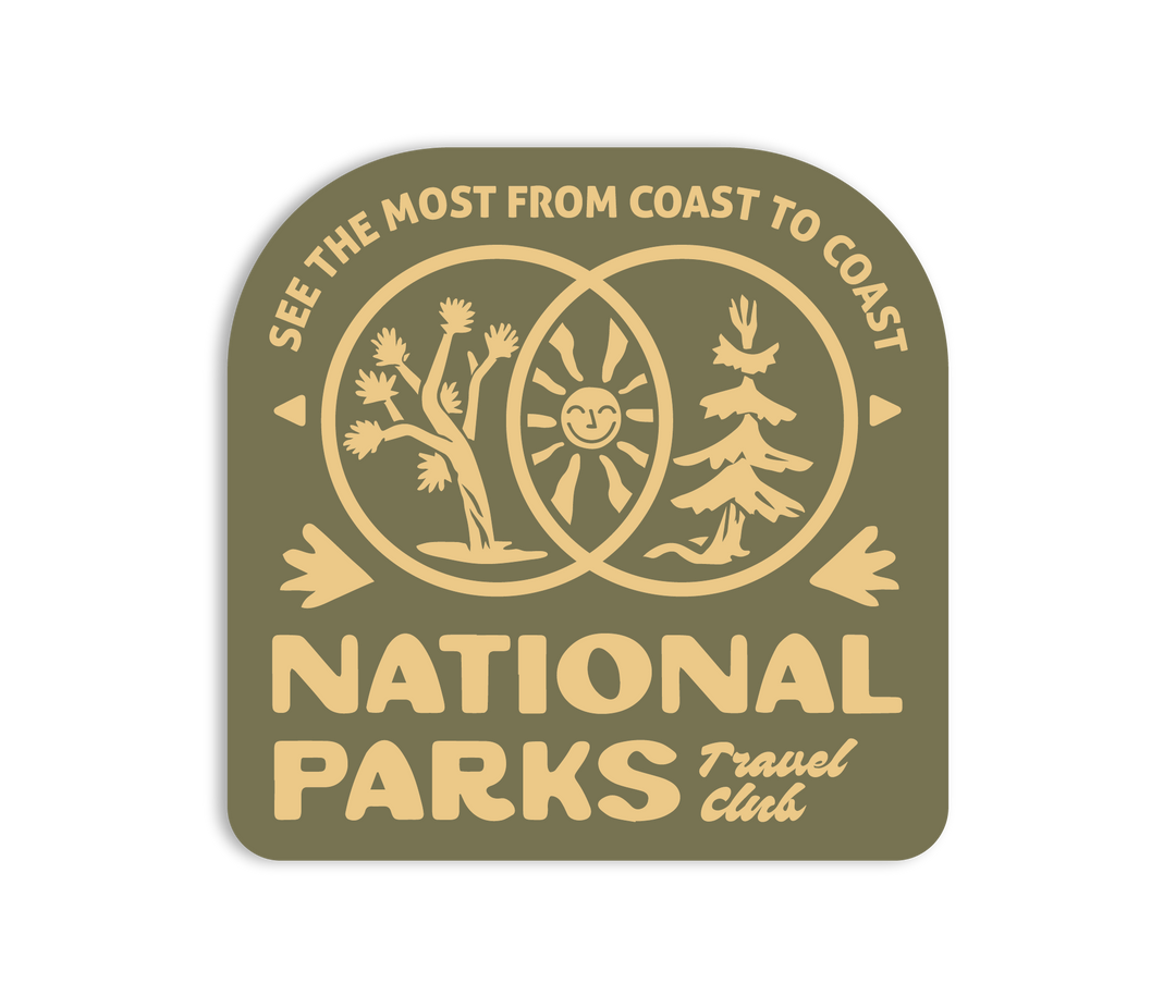 National Parks Coast-to-Coast Sticker Sticker