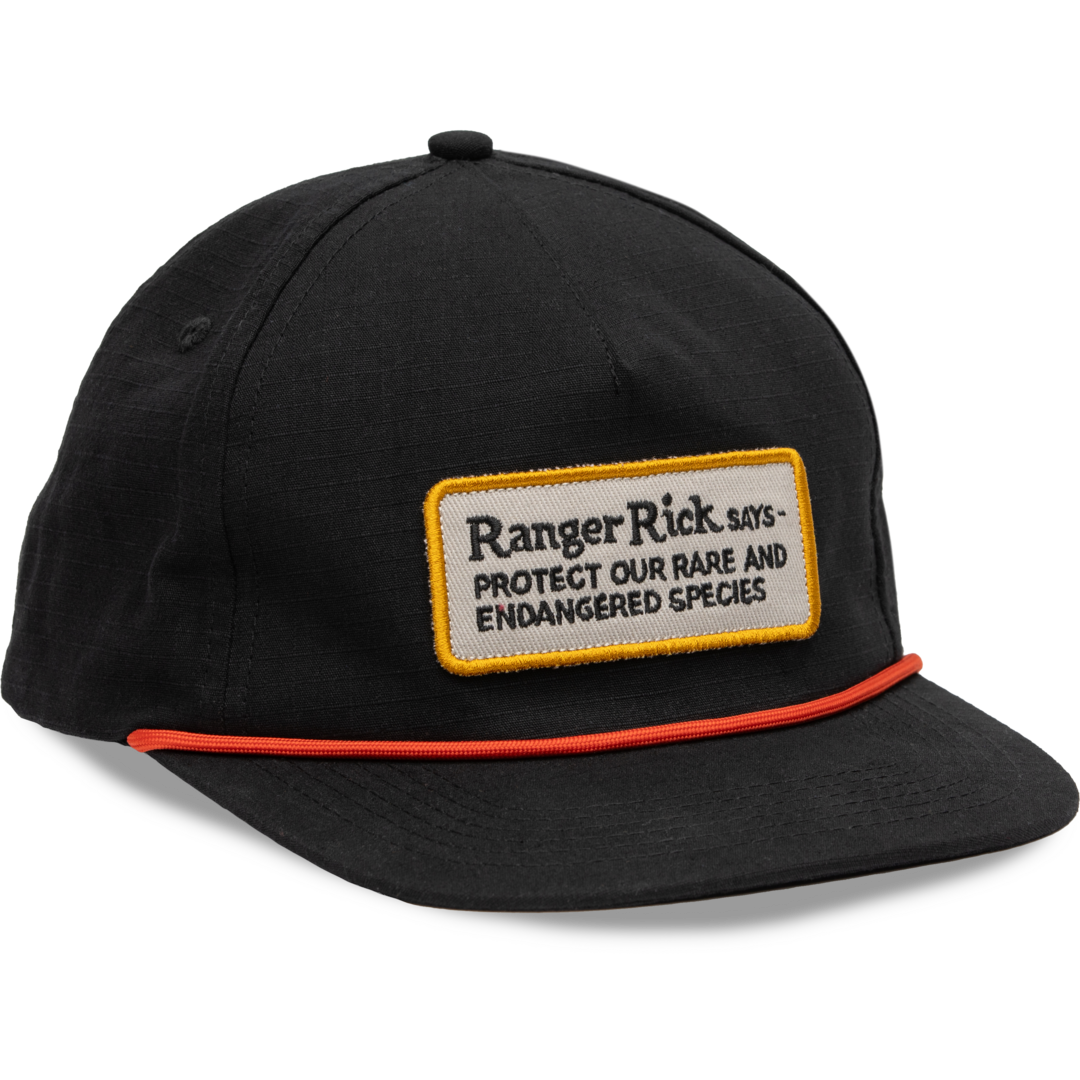 Ranger Rick Says 5-Panel Hat Hat Black 