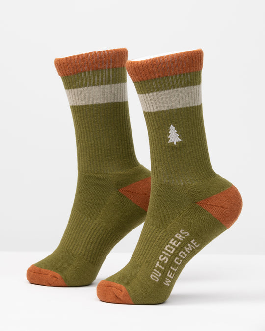 Out-of-Doors Club Sock Socks Olive S/M