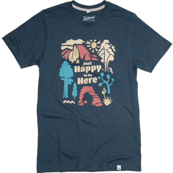 Just Happy to Be Here Tee Short Sleeve Vintage Navy XS
