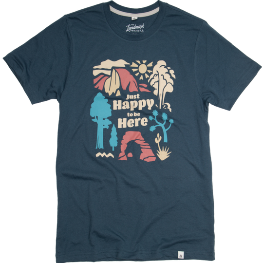 Just Happy to Be Here Tee Short Sleeve Vintage Navy XS