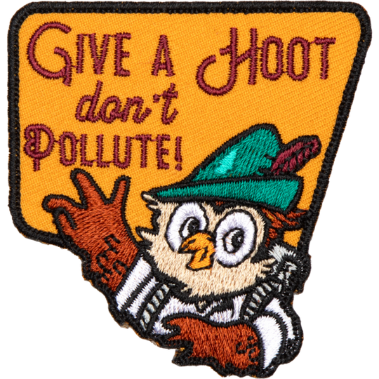 Give A Hoot Embroidered Patch Patch  