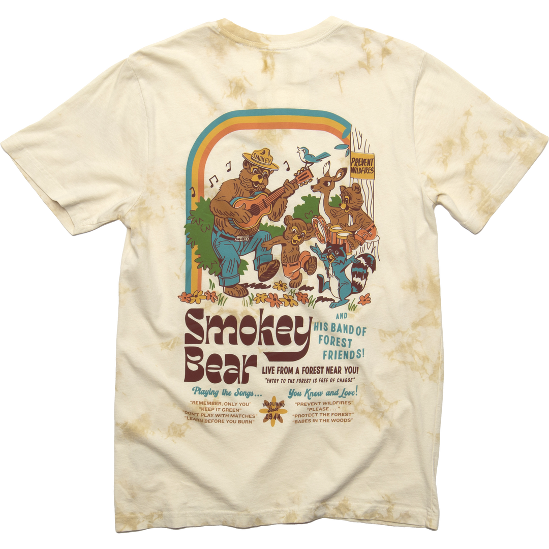 Smokey's Band Vintage Dyed Unisex Short Sleeve Tee Short Sleeve XS Birch