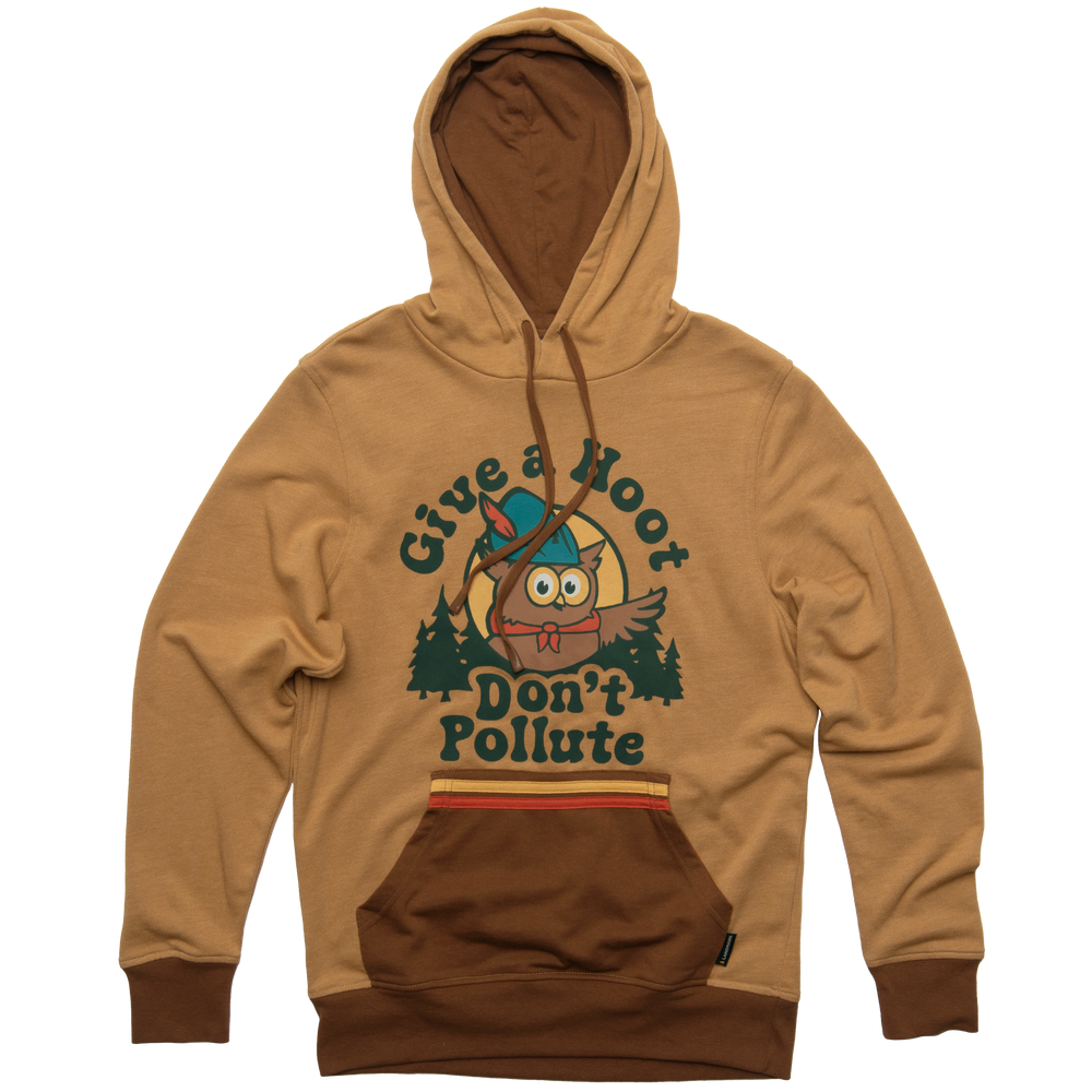 Give A Hoot Unisex Hoodie Outerwear XS Umber