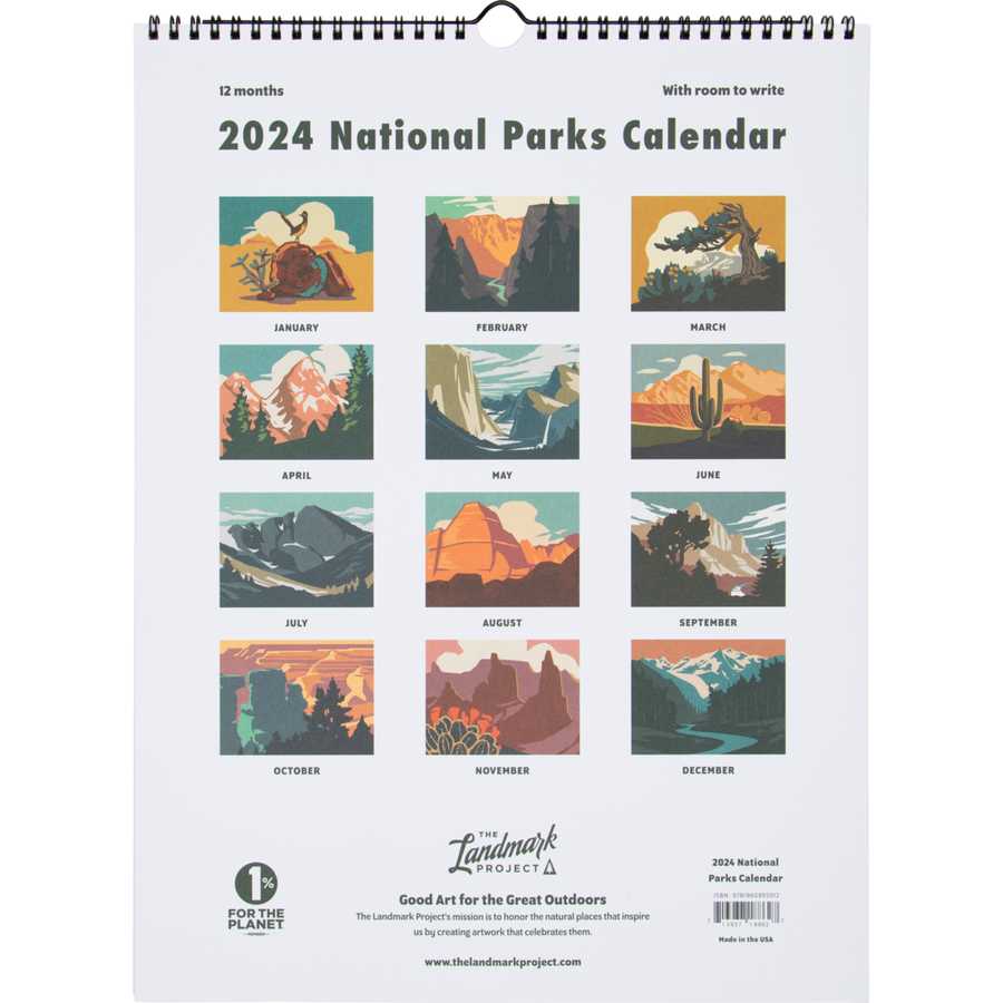 2024 National Parks Calendar The Landmark Project