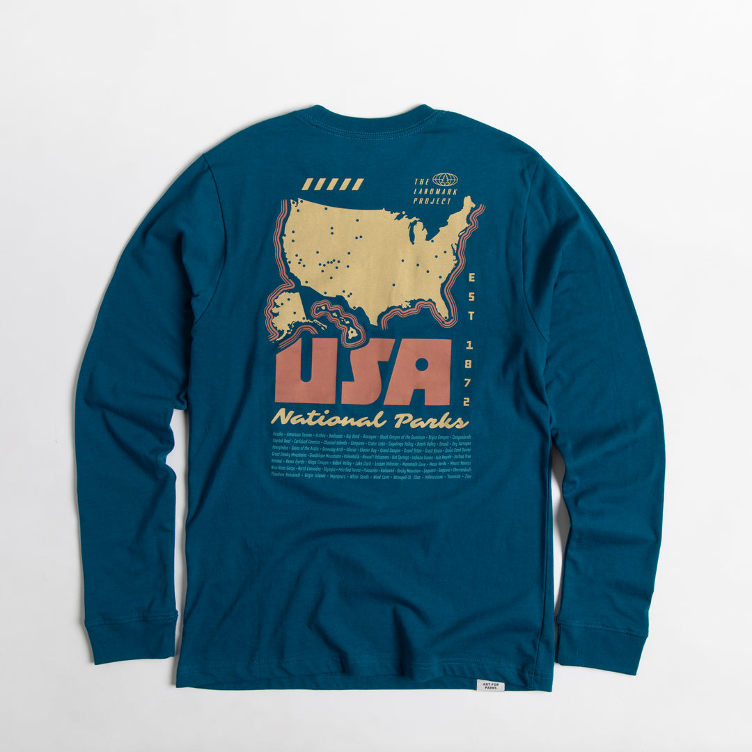 National Parks of the USA Unisex Long Sleeve Tee Long Sleeve