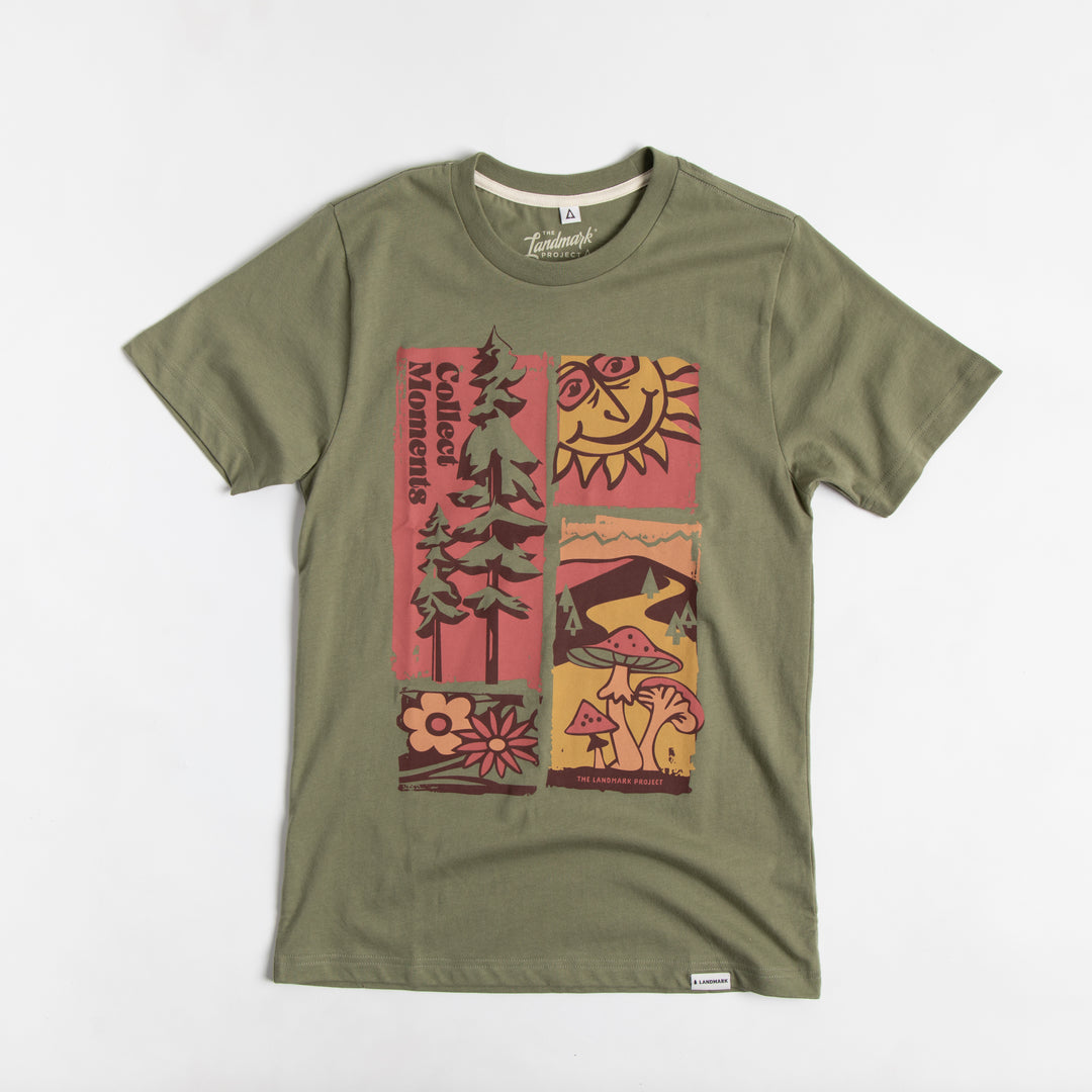 Collect Moments Unisex Short Sleeve Tee Short Sleeve Olive XS
