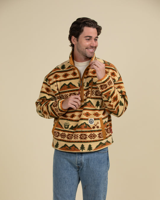 Smokey Bear Unisex Half Zip Fleece Outerwear