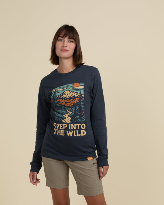 Step Into The Wild Unisex Long Sleeve Tee Long Sleeve