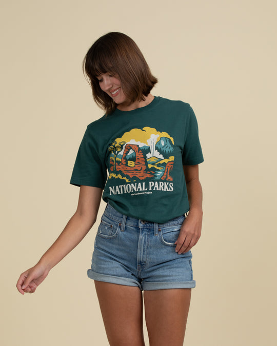 National Parks Montage Unisex Short Sleeve Tee Short Sleeve