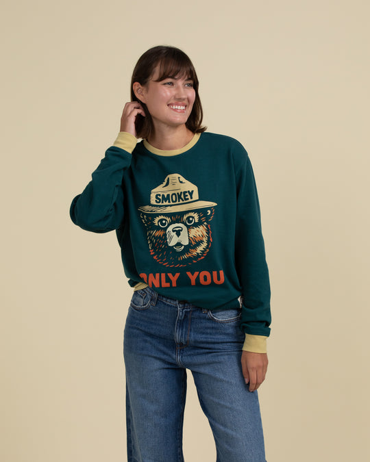 Smokey Bear Unisex Crewneck Sweatshirt Outerwear