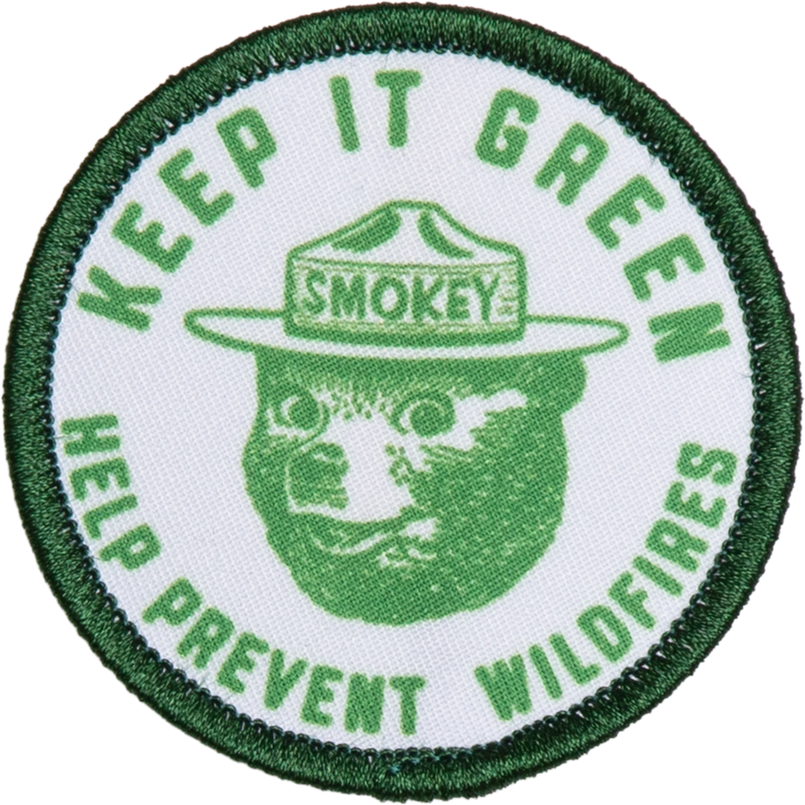 Keep it Green, Prevent Wildfires Embroidered Patch Patch