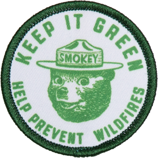 Keep it Green, Prevent Wildfires Embroidered Patch Patch