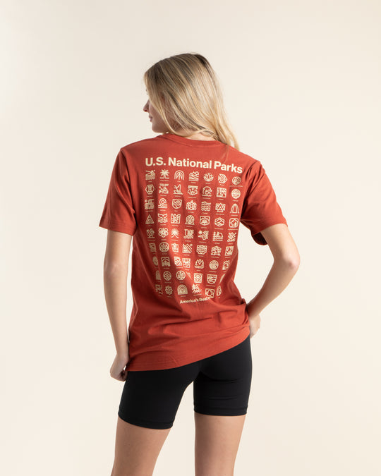 U.S. National Parks Unisex Short Sleeve Tee w/ Pocket Short Sleeve