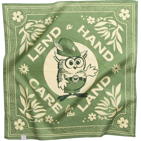 Woodsy Owl Bandana Bandana Vineyard Green