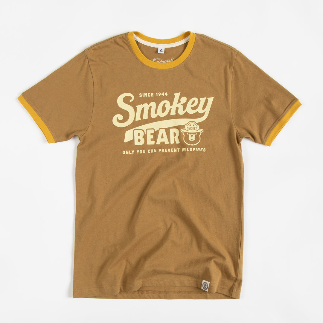 Smokey Script Unisex Short Sleeve Ringer Tee Short Sleeve Ginger Root/Amber XS