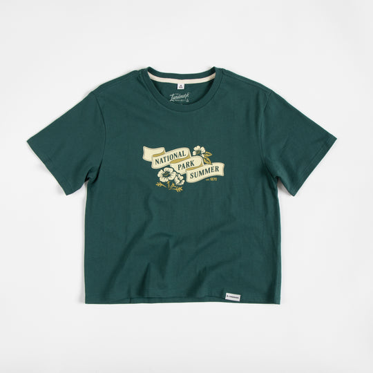 National Park Summer Women's Short Sleeve Boxy Tee Short Sleeve Spruce XS