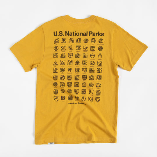 U.S. National Parks Unisex Short Sleeve Tee w/ Pocket Short Sleeve
