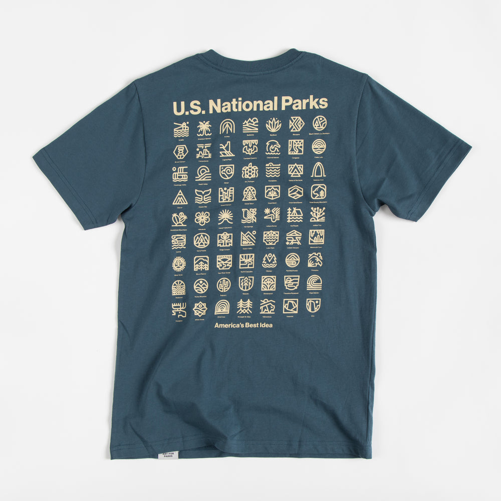 U.S. National Parks Unisex Short Sleeve Tee w/ Pocket Short Sleeve