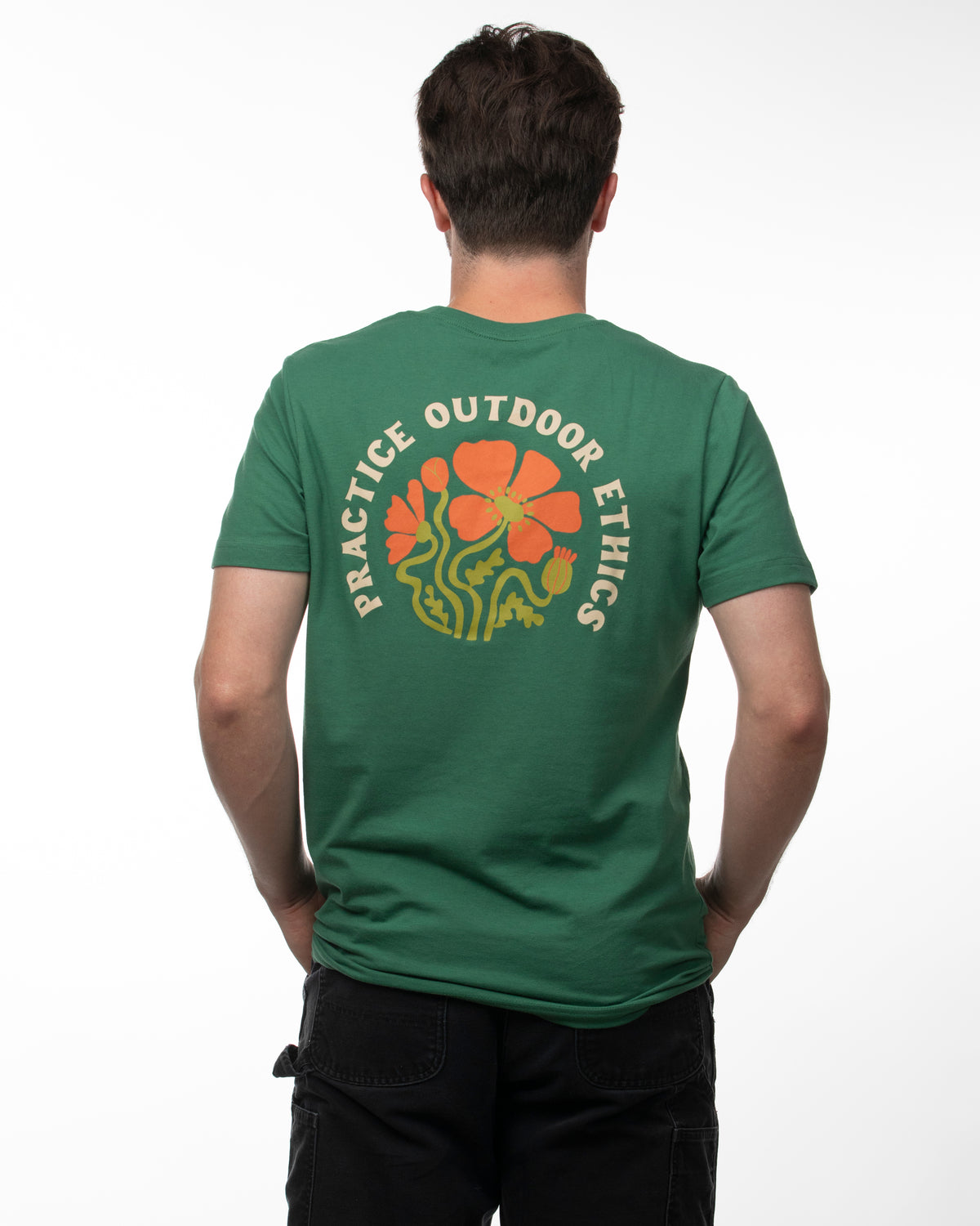 Woodstics　OUTLINE L/S Tee　GREEN　XXL Leave No Trace Unisex Short Sleeve Tee – The Landmark Project