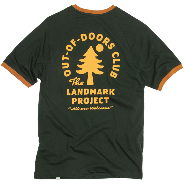 Out-of-Doors Club Unisex Short Sleeve Raglan Ringer Pocket Tee Out-of-Doors Club Unisex Short Sleeve Raglan Ringer Pocket Tee