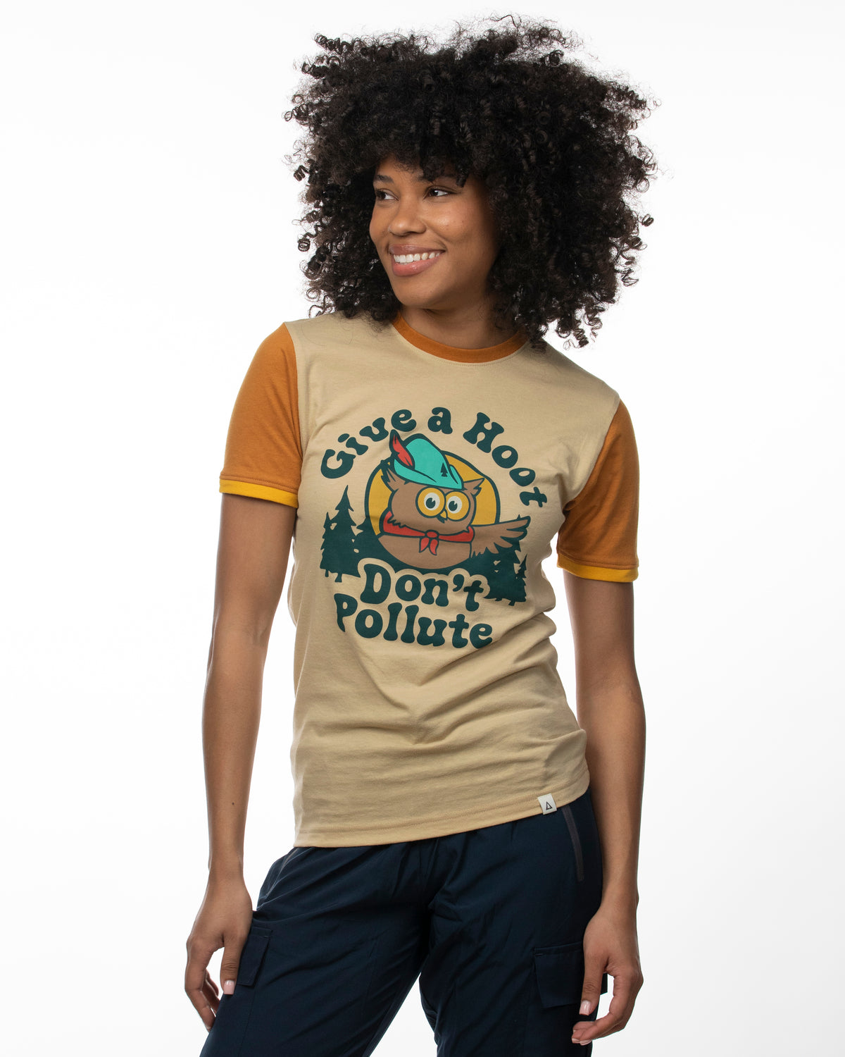Give A Hoot Unisex Short Sleeve Colorblock Ringer Tee – The