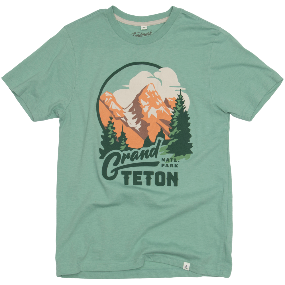 Grand Teton Overlook Unisex Short Sleeve Tee  Seafoam XS