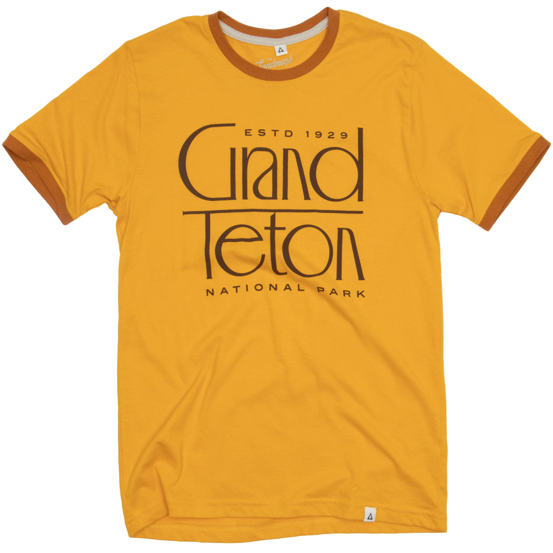 Grand Teton Type Unisex Short Sleeve Ringer Tee Short Sleeve Spectra Yellow/Sundial XS