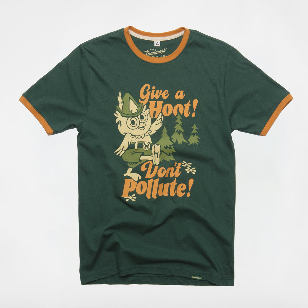 Woodsy Owl Retro Unisex Short Sleeve Ringer Tee Short Sleeve