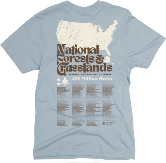 National Forests and Grasslands Tee Short Sleeve Chambray XS