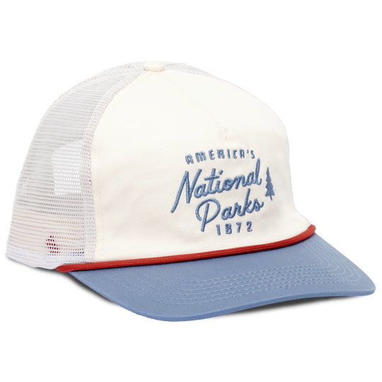 National Parks Trucker Hat Cream/Blue