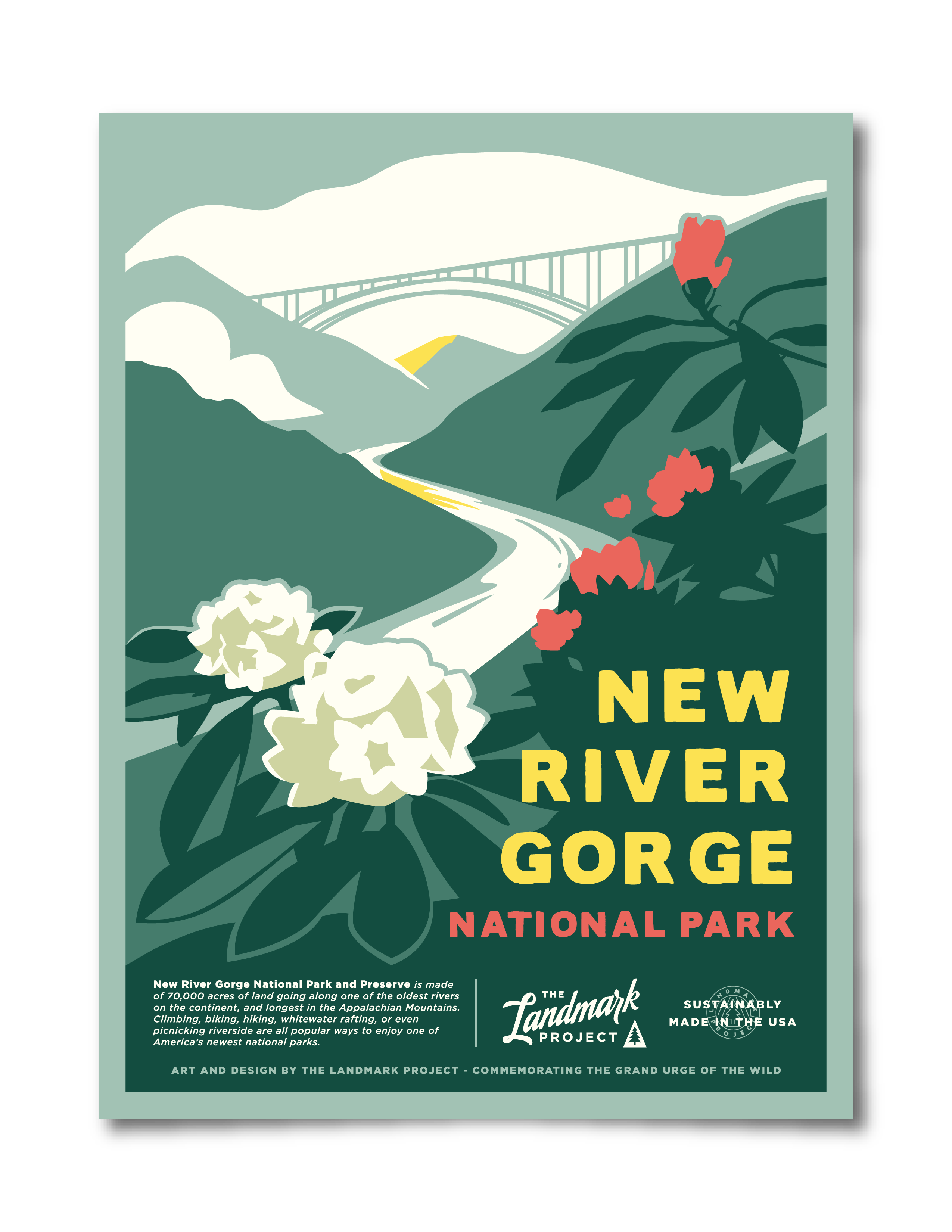 Georgia Rivers Posters New River Gorge National Park Poster – The Landmark Project
