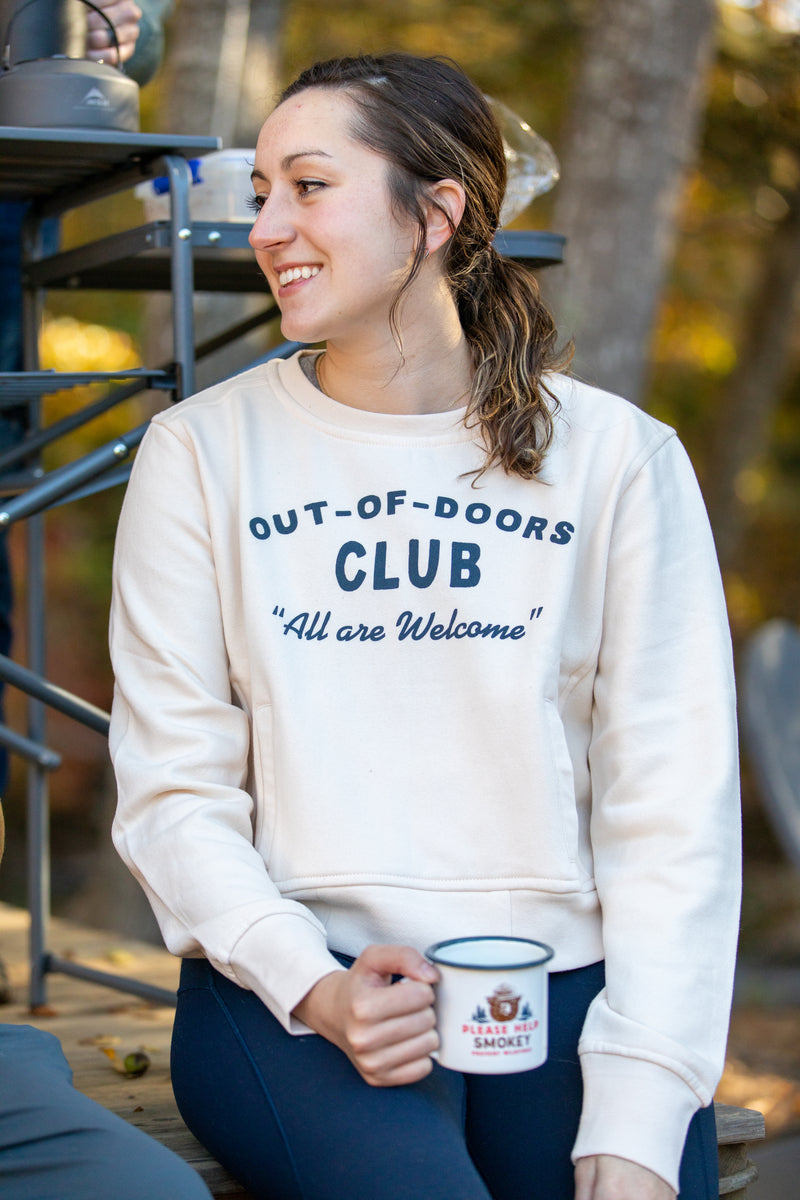 Out-of-Doors Club Forestry Women's Crop Sweatshirt Outerwear  