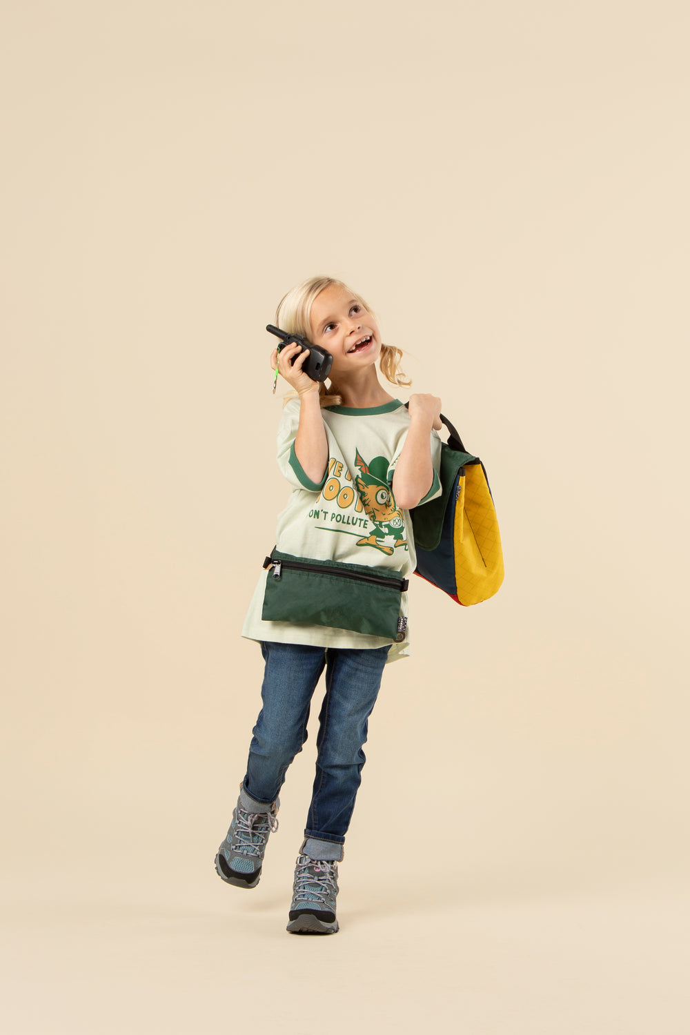 Give A Hoot, Don't Pollute Youth Short Sleeve Ringer Tee Short Sleeve